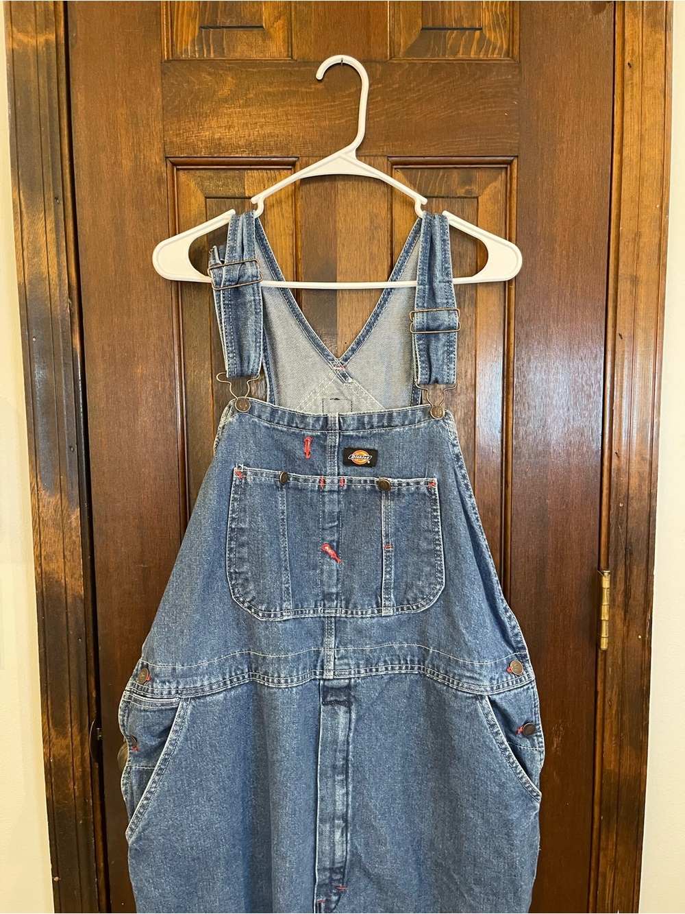 Vintage Dickies Denim Bib Overalls Carpenter Workwear Blue 40x30 Y2K